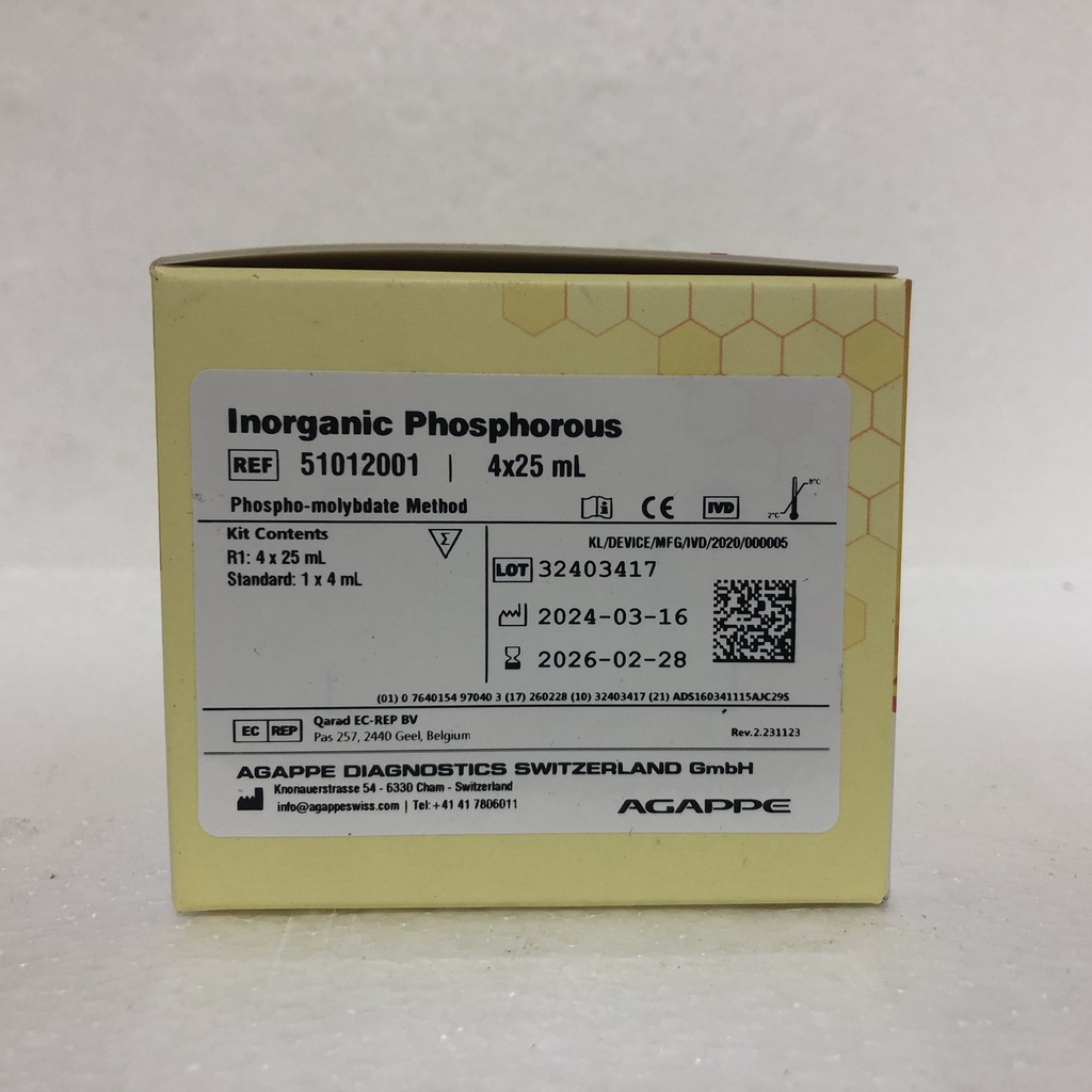 INORGANIC PHOSPHOROUS  4 x 25 mL_Open